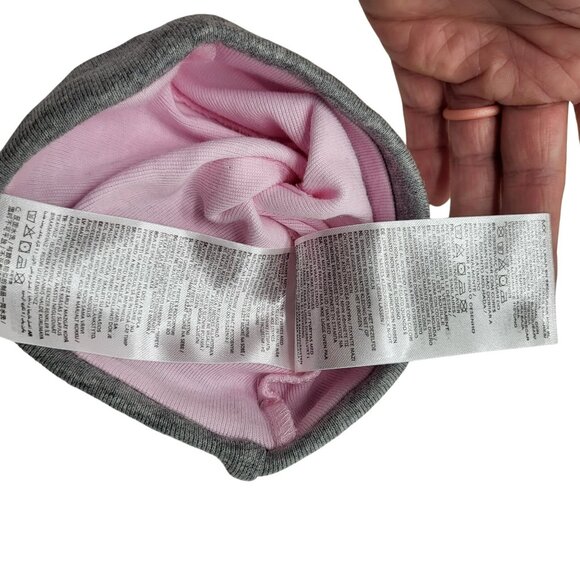 Nike Pink & Gray Infant Baby Girl Beanie 0-6 Months Newborn Pink Grey - Picture 6 of 7